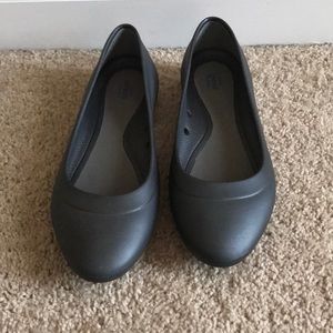 NWOT Crocs black ballet flats